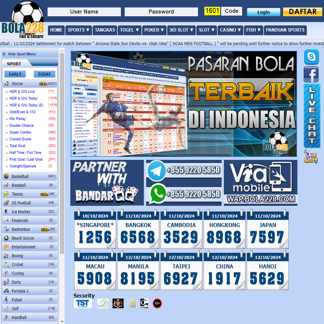 BOLA228 Agen Online Betting Situs Judi Bola Resmi Terpercaya